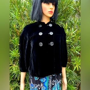 BCBGMAXAZRIA BLACK VELVET JACKET